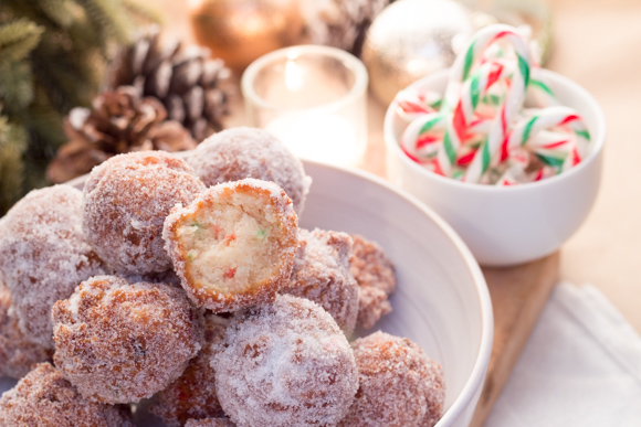 candy cane doughnuts