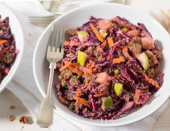 Featured image for “Red Cabbage and Amaranth Salad with Apple Cider Vinaigrette”