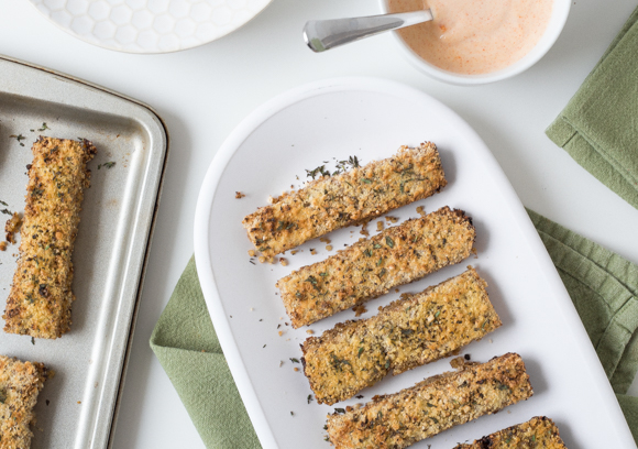 Featured image for “Garlicky Gluten-Free Cauliflower-Quinoa Fingers”