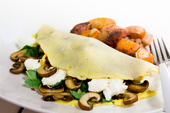 Featured image for “The Ideal Brunch Mushroom, Spinach, and Ricotta Omelettes”