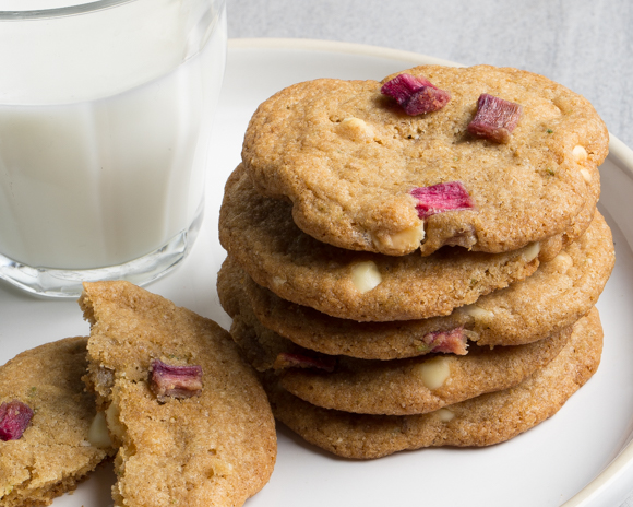 Featured image for “White Chocolate Rhubarb Cookies”