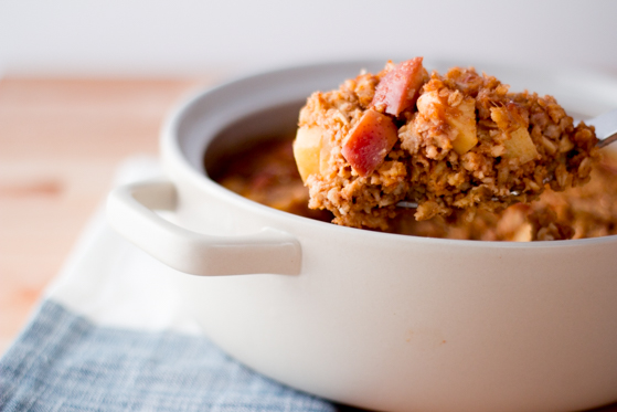 Featured image for “Perfect for Fall Baked Apple Pumpkin Harvest Oatmeal”