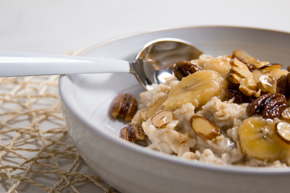 Featured image for “Rich and Creamy Banana Almond & Pecan Porridge”